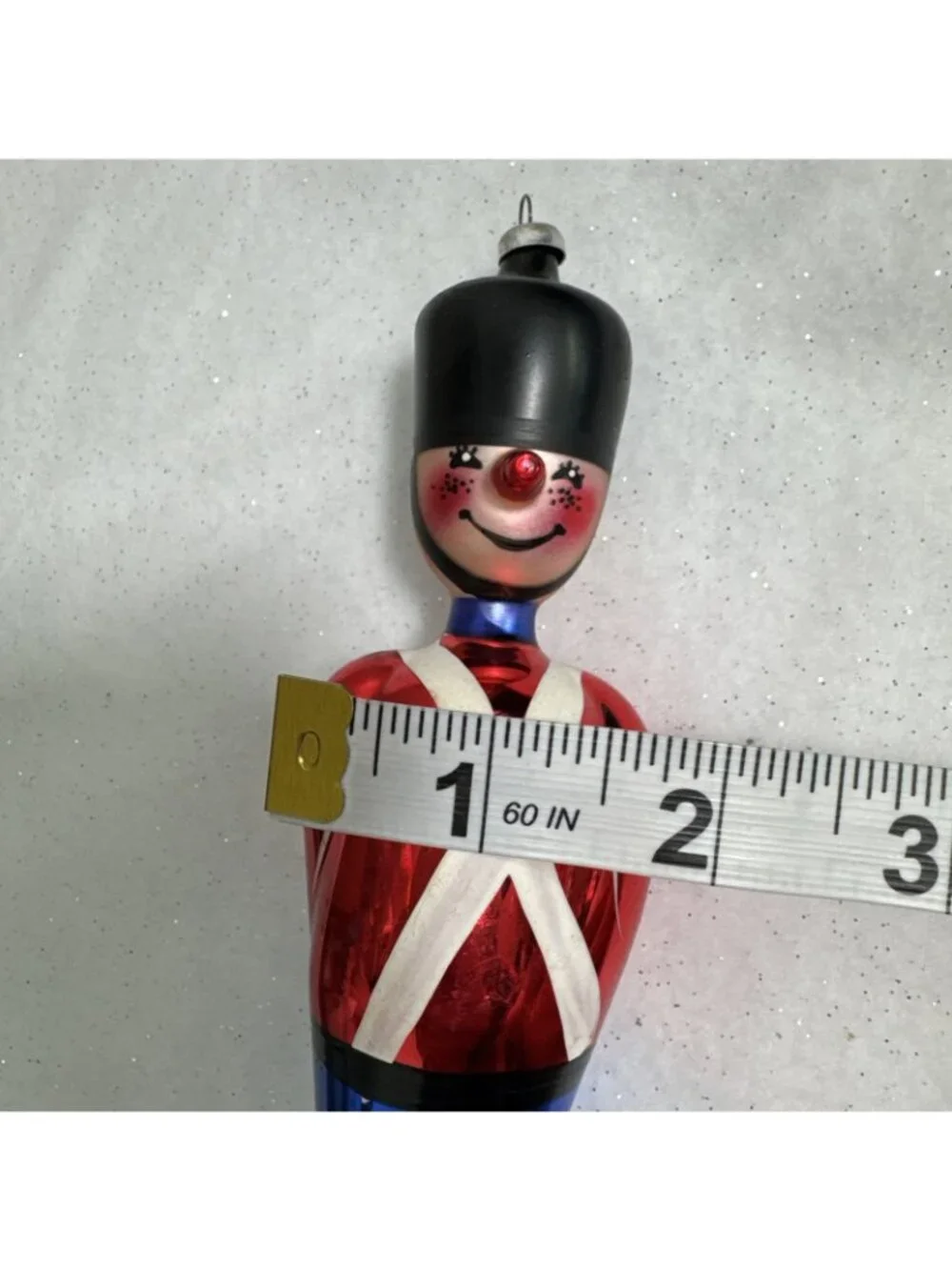 Vintage Hand-Blown Glass Toy Soldier Ornament 6